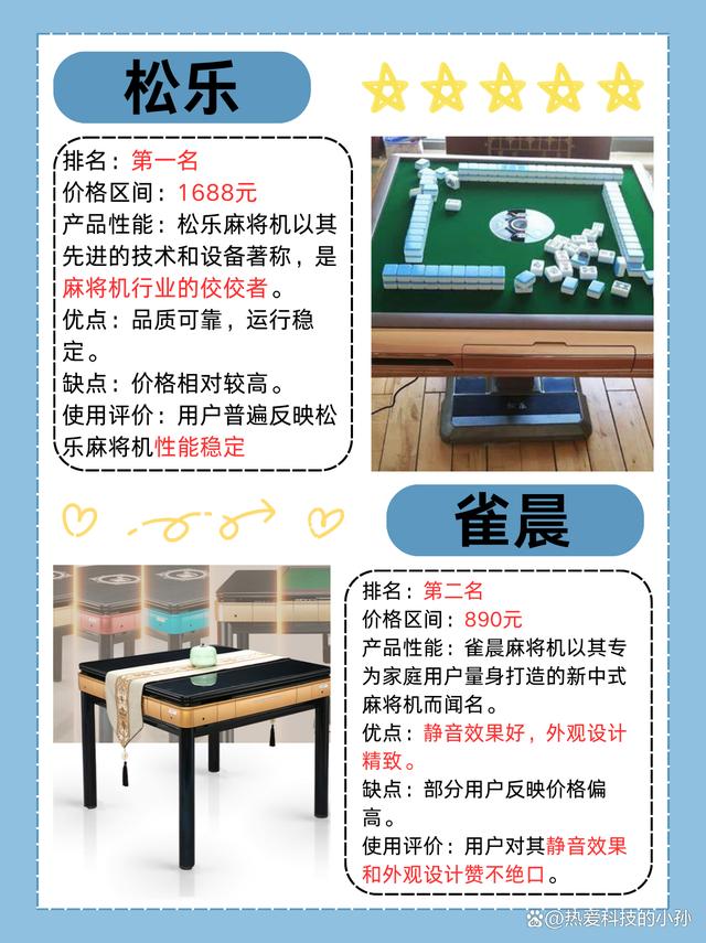 程序麻将机技术参数​
